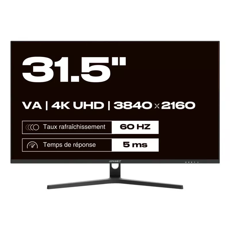 JAPANNEXT 4K UHD monitorius 80 cm (31,5 inch) 3840x2160 pikselių, VA skydelis, 5 ms, 60 Hz, AMD FreeSync, HDMI, DisplayPort (JN-V315UHDR)