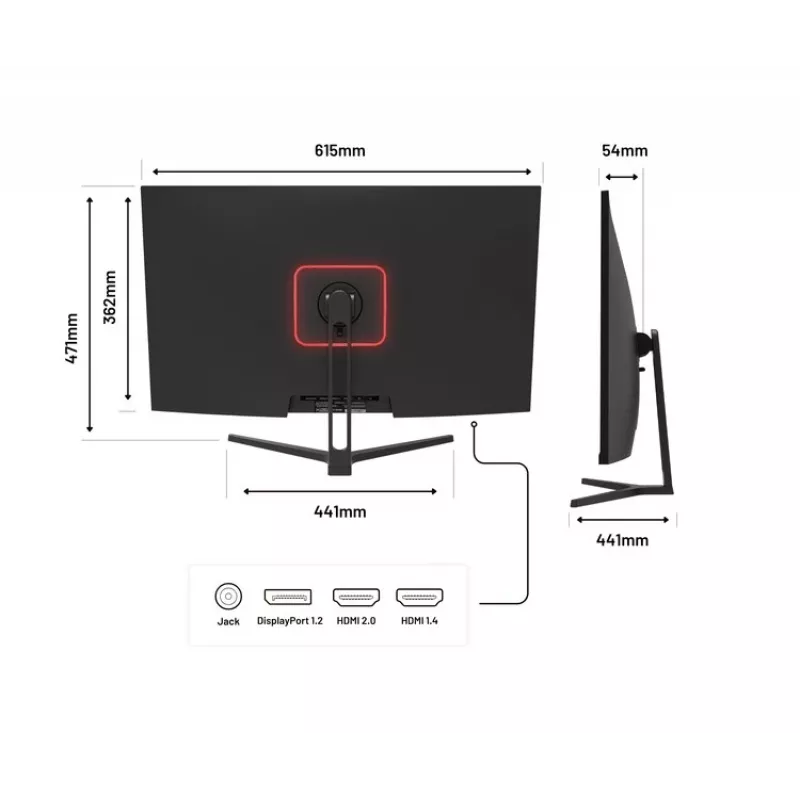 JAPANNEXT 4K UHD monitorius 80 cm (31,5 inch) 3840x2160 pikselių, VA skydelis, 5 ms, 60 Hz, AMD FreeSync, HDMI, DisplayPort (JN-V315UHDR)