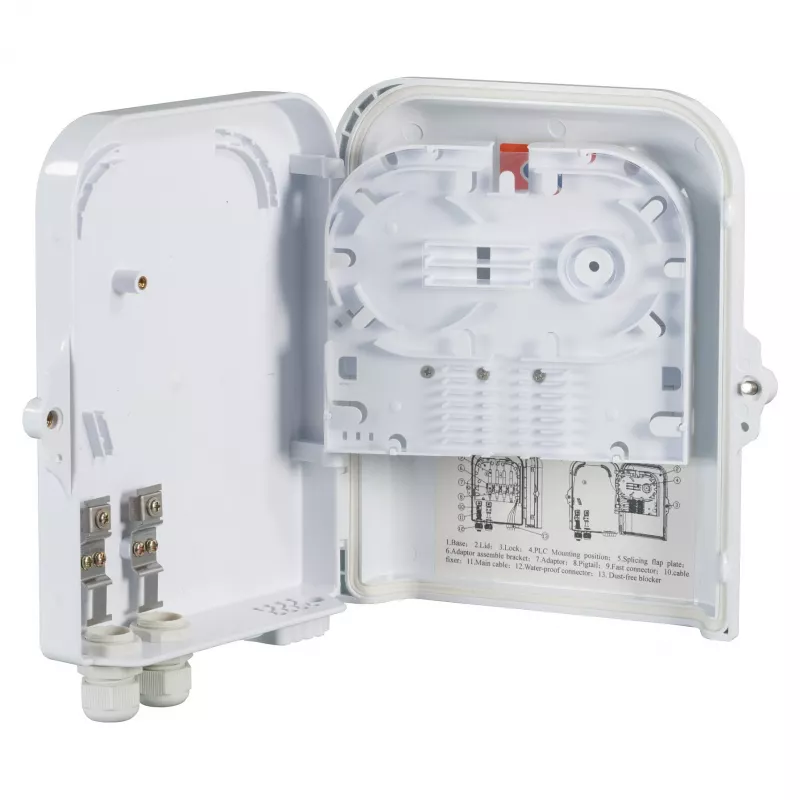FTTH IP65 jungiamoji dėžutė 16 skaidulų, 8 movų ir skaidulų atsargos laikymui, EFB-Elektronik FTTH-BOX-OUT-2