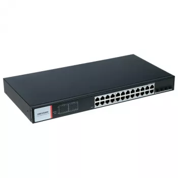 Hikvision DS-3T1528HP-SI-24P4F valdomas pramoninis PoE jungiklis
