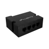 Switch Lanberg DIN-FE4-AT-30W 1xIN 3xOUT 100 MB/s POE stiprintuvas Fast Ethernet DIN bėgelis AT 30W