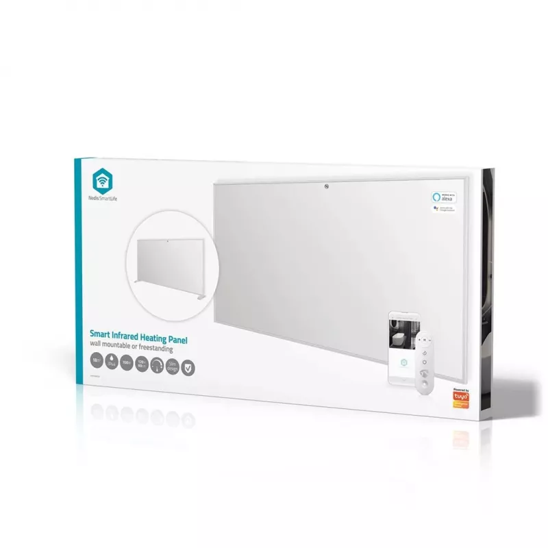 Nedis SmartLife HTIP700WTW infraraudonųjų spindulių šildymo skydas, 700 W, baltas