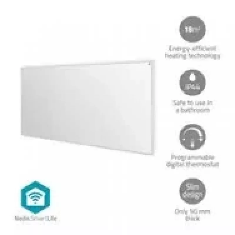 Nedis SmartLife HTIP700WTW infraraudonųjų spindulių šildymo skydas, 700 W, baltas