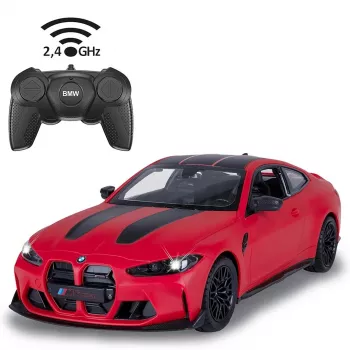 Radijo bangomis valdomas automobilis Jamara BMW M4 CSL 1:16 Raudonas 2,4 GHz Elektrinis iki 11 km/h