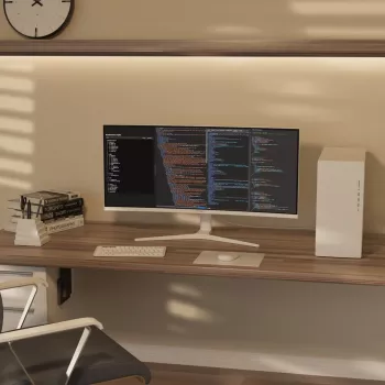 JAPANNEXT JN-IPS340UWQHD60C-C65W-HS-W lenktas UWQHD monitorius