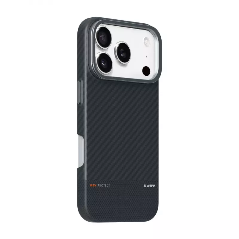 Laut Kev Protect – Dėklas su stovu iPhone 17 Pro, suderinamas su MagSafe (juodas)