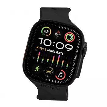 Decoded Silicone Ares Splice Dirželis – Silikoninis dirželis, skirtas Apple Watch 40/42 mm (juodas)