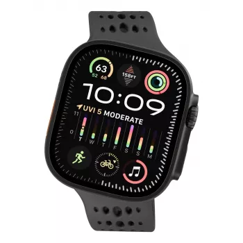 Decoded Silicone Ares O Dirželis – Silikoninis dirželis Apple Watch 44/46/49 mm (juodas)