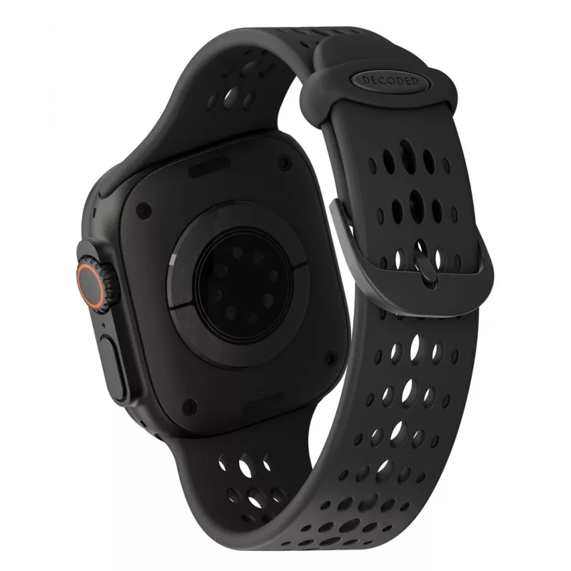 Decoded Silicone Ares O Dirželis – Silikoninis dirželis Apple Watch 44/46/49 mm (juodas)