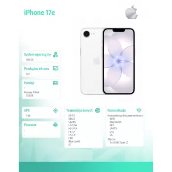 Apple iPhone 17e 512GB Baltas