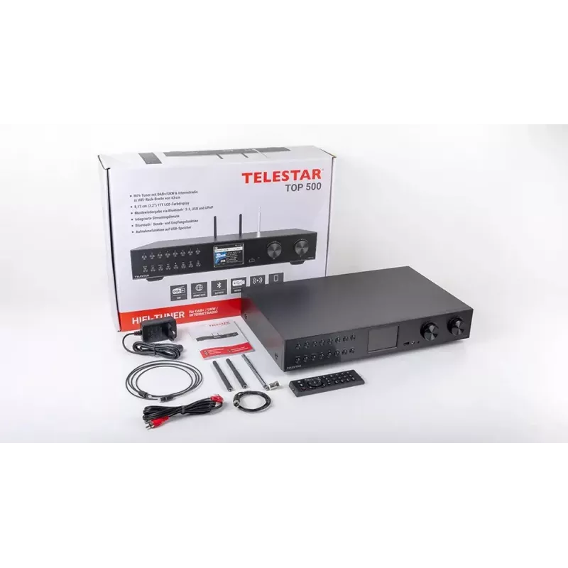 Telestar TOP 500 Black Multifunkcinis Radijo Imtuvas HiFi Modulis (5700500)