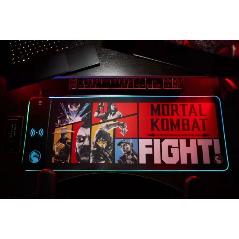 Numskull pelės kilimėlis Mortal Kombat su belaidžiu įkrovimu 30x80cm