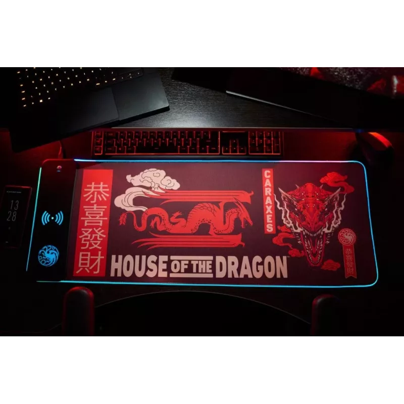 Numskull pelėdų kilimėlis House of Dragons su belaidžiu įkrovimu 30x80cm