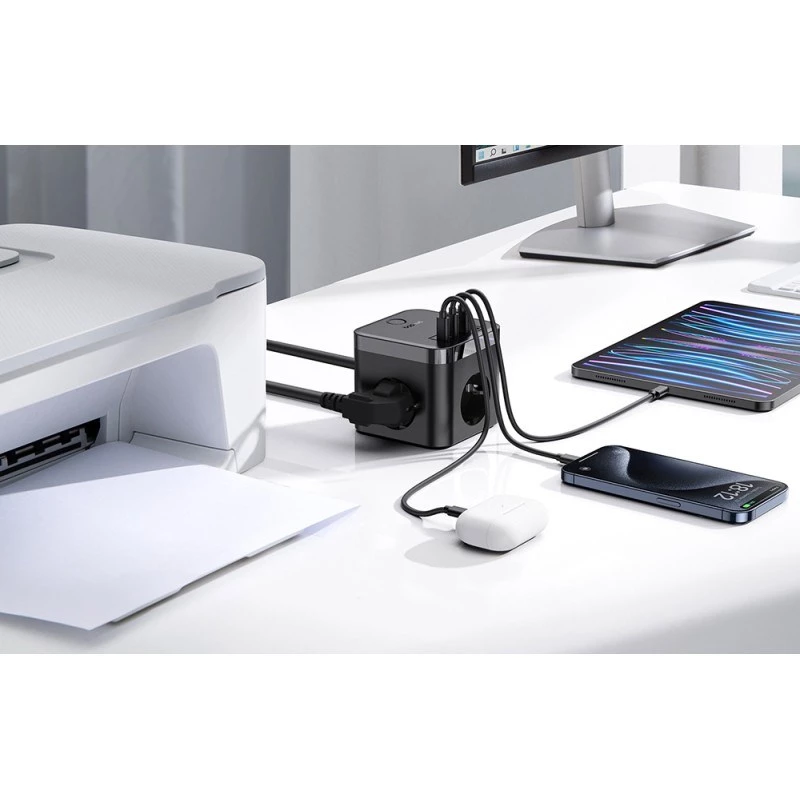 Baseus PowerCombo Universalus maitinimo blokas patalpoms Juodas