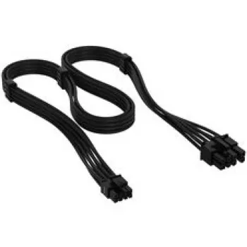 Corsair Premium Sleeved 6+2 kontaktų PCIe kabelis, skirtas Type-5 maitinimo šaltiniams - juoda