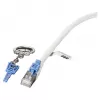 EFB RJ45 Patch laidas Cat.6A S/FTP LSZH BC AWG26 užrakinamas baltas 0,5m