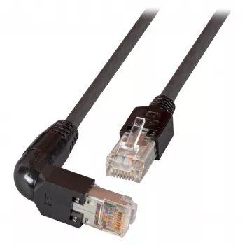 EFB RJ45 jungiamasis kabelis Cat.5e S/UTP PVC TM11 1x90 juodas 0,25m