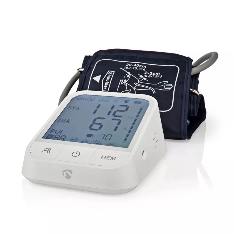 Kraujospūdžio matuoklis Nedis SmartLife BTHBP10WT LCD 22-42 cm