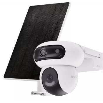 IP Vaizdo Stebėjimo Kamerų Rinkinys Ezviz HB90X Dual 4G Wi-Fi 4MP+4MP su Saulės Baterija 8W
