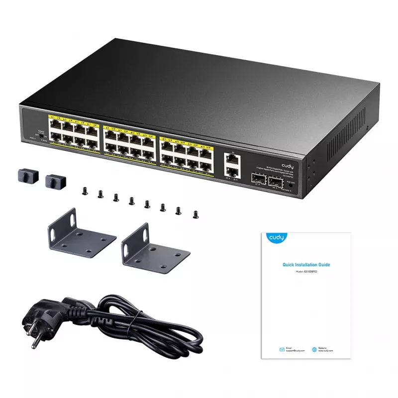 24+2P Cudy GS1026PS2 PoE+ SFP jungiklis