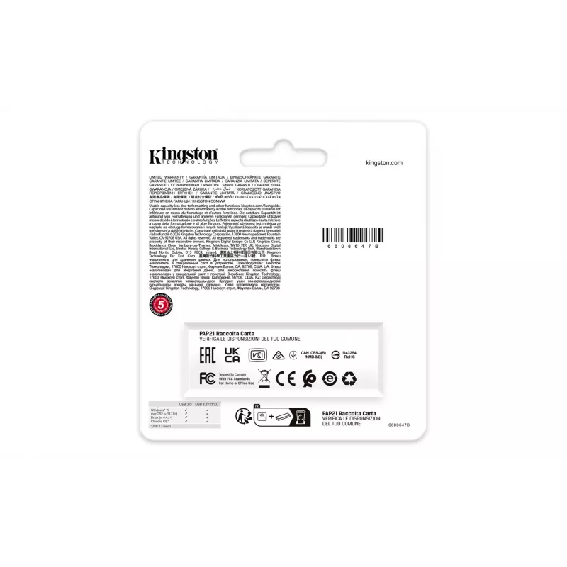 Kingston DataTraveler Exodia 128GB USB 3.2 Gen 1 juoda/mėlyna