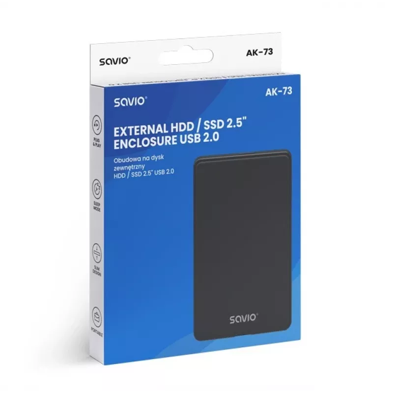 Išorinis HDD/SDD dėklas AK-73 SAVIO