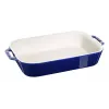 Staub Stačiakampis keraminis indas, tamsiai mėlynas, 34x24x7.6 cm