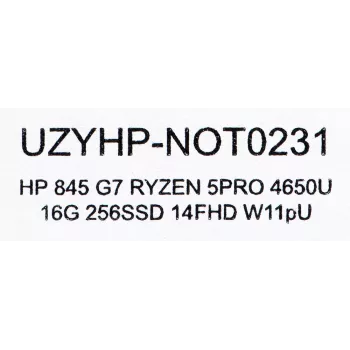 HP EliteBook 845 G7 AMD RYZEN 5 PRO 4650U 16GB 256GB SSD 14 inch FHD Win11 Pro Naudotas US QWERTY