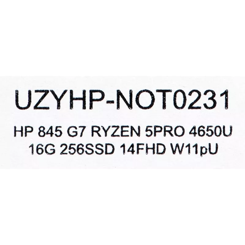 HP EliteBook 845 G7 AMD RYZEN 5 PRO 4650U 16GB 256GB SSD 14 inch FHD Win11 Pro Naudotas US QWERTY