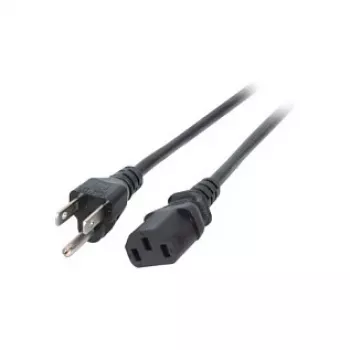 EFB-Elektronik maitinimo laidas USA/NEMA 5-15P - C13 180°, juodas, 1,8 m, 3SJT AWG14 x 3C