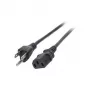 EFB-Elektronik maitinimo laidas USA/NEMA 5-15P - C13 180°, juodas, 1,8 m, 3SJT AWG14 x 3C