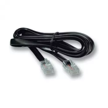 EFB-Elektronik modulinis kabelis juodas, 2 x RJ10 (4/4) kištukas, 1:1, 10,0 m