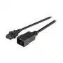 EFB-Elektronik IEC maitinimo ilginimo laidas C20 180° - C13 180°, juodas, 1,8 m, 3 x 1,00 mm²