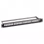 Patch panel 1U 19 colių EFB Elektronik Verteilerfeld 48,3 cm, 24 prievadų su 24x RJ45 Keystone Slimline Cat.6A