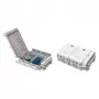 Išorinė FTTH skirstomoji dėžė IP65, 48 skaiduloms, 24 adapteriams, su suvirinimo kasečių laikikliais FTTH-BOX-OUT-5
