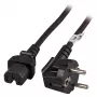 EFB Elektronik karštiems prietaisams skirtas maitinimo kabelis CEE 7/7 90° į C15, juodas, 3 m, 3 x 1.00 mm² - 10 A - 3 m - Juodas (EK625.3V2)