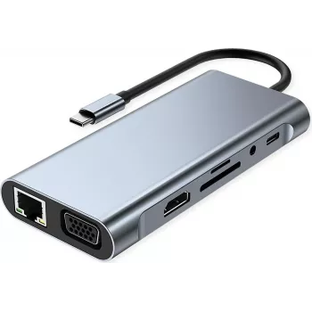 VALUE USB-C stotelė 11-in-1, 4K30 1x(HDMI/VGA/GbE), USB(3xA,1xC,1xC PD) (12.99.1143)