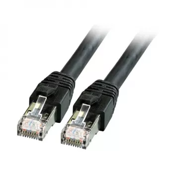 EFB-Elektronik RJ45 jungiamasis kabelis Cat.8.1 S/FTP LSZH BC juodas 5m (K5528SW.5)
