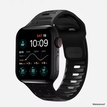 NOMAD Sport Band – dirželis Apple Watch 46mm/49mm su FKM (juodas)