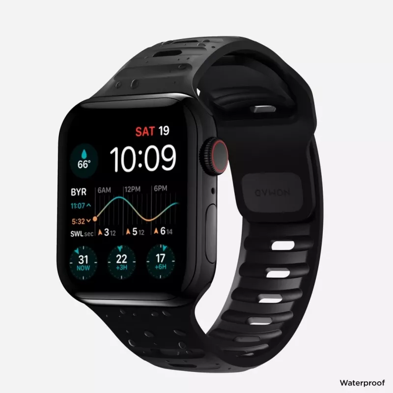 NOMAD Sport Band – dirželis Apple Watch 46mm/49mm su FKM (juodas)