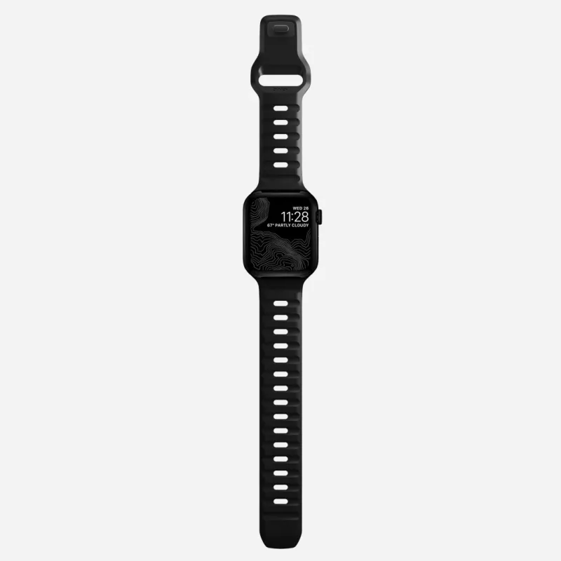 NOMAD Sport Band – dirželis Apple Watch 46mm/49mm su FKM (juodas)