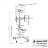 Gembird TVS-70T-02-W Grindinis stovas televizoriui 37-70 colių baltas
