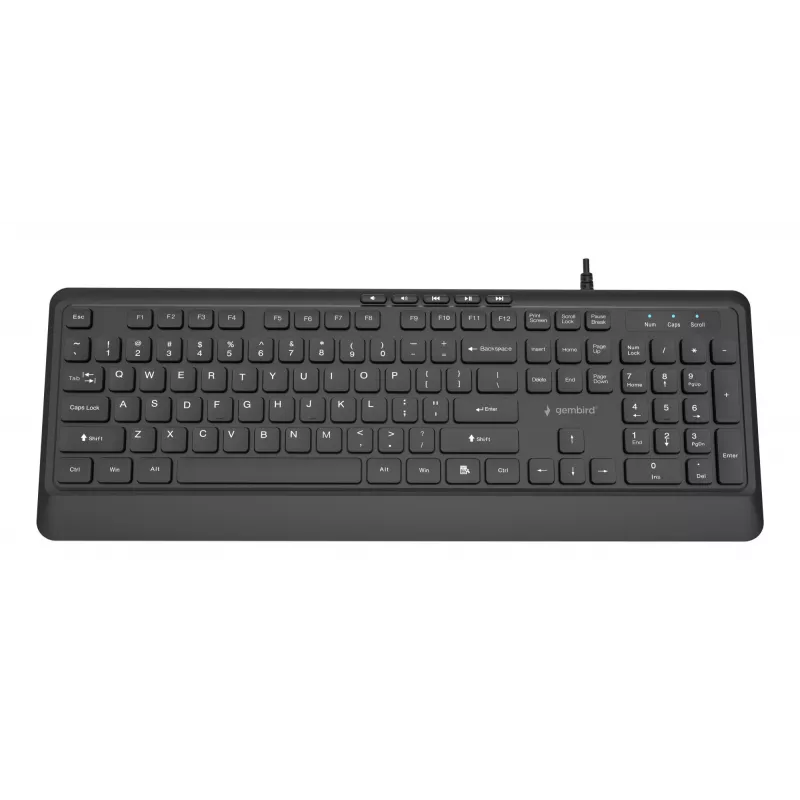 Multimedijos klaviatūra USB ENG/JUODA KB-MCH-05 Gembird