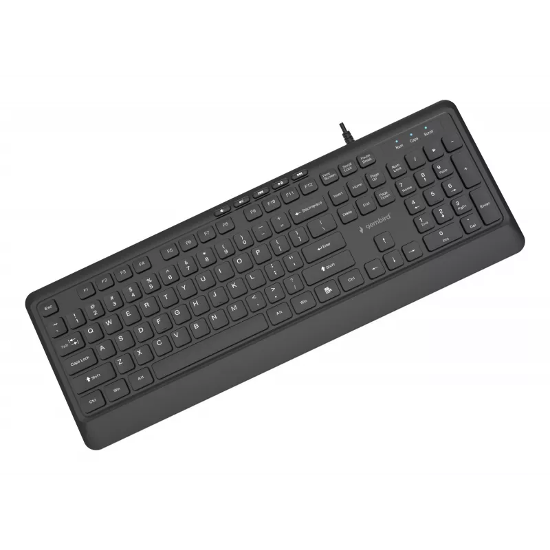 Multimedijos klaviatūra USB ENG/JUODA KB-MCH-05 Gembird
