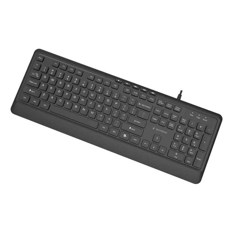 Multimedijos klaviatūra USB ENG/JUODA KB-MCH-05 Gembird