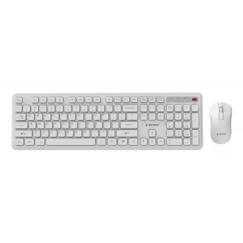 Belaidis klaviatūros ir pelės rinkinys Gembird KBS-WPS-01-W ENG/WH