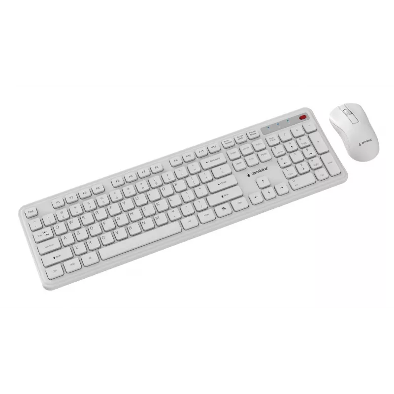 Belaidis klaviatūros ir pelės rinkinys Gembird KBS-WPS-01-W ENG/WH