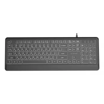 Gembird KB-UML-04-CYRL klaviatūra multimedijos USB, juoda, kirilicos išdėstymu