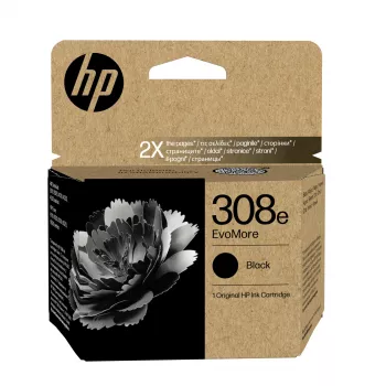 Originali HP 308e EvoMore juoda kasetė, standartinė išeiga, pigmentinis rašalas, 1 vnt., 320 puslapių
