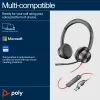 HP Poly Blackwire 8225 Stereo ausinės su USB-C ir USB-C/A adapteriu
